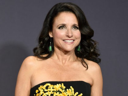 Julia Louis-Dreyfus arrives at the 69th Primetime Emmy Awards in Los Angeles. Louis-Dreyfus says she has been diagnosed with breast cancer.