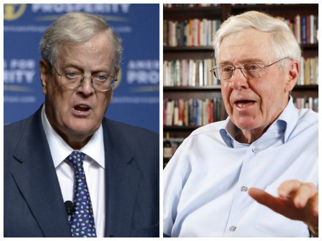 David Koch and his brother Charles have given millions of dollars to libertarian causes (P