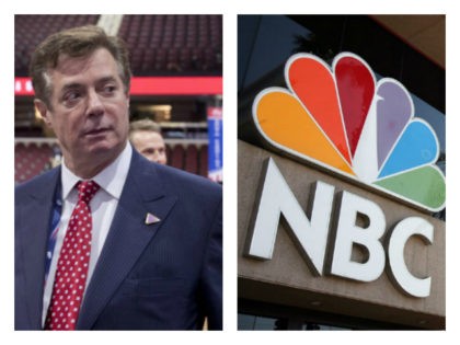 Collage of Manafort and NBC building
