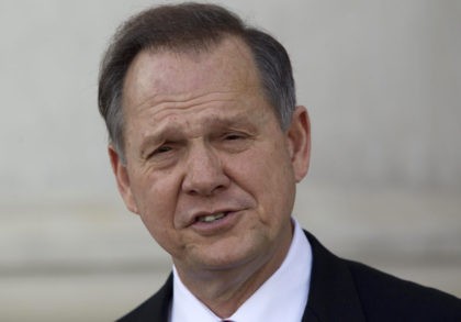Former Alabama Supreme Court Chief Justice Roy Moore announces his candidacy for the offic