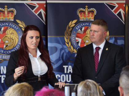 The leaders of far-right group Britain First, Paul Golding and his deputy Jayda Fransen.