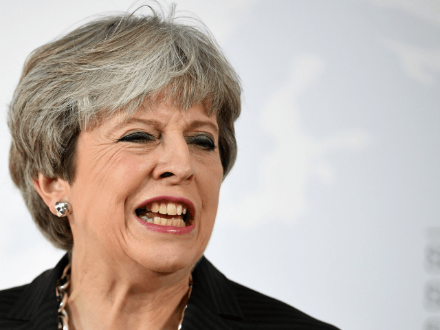 British Prime Minister Theresa May gives her landmark Brexit speech in Complesso Santa Maria Novella on September 22, 2017 in Florence, Italy. She outlined the UK's proposals to the EU in an attempt to break a deadlock ahead of the fourth round of negotiations that begin on Monday. Florence is …