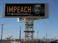 Impeach Trump Billboard Appears On San Francisco Bay Bridge OAKLAND, CA - SEPTEMBER 25: An electronic billboard next to the San Francisco-Oakland Bay Bridge reads 'IMPEACH' with an image of U.S. President Donald Trump on September 25, 2017 in Oakland, California. The Courage Campaign commissioned an electronic billboard calling for the impeachment of U.S. President Donald Trump alongside Interstate …