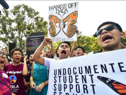 Young immigrants and supporters gather for a rally in support of Deferred Action for Childhood Arrivals (DACA) in Los Angeles, California on September 1, 2017. A decision is expected in coming days on whether US President Trump will end the program by his predecessor, former President Obama, on DACA which …
