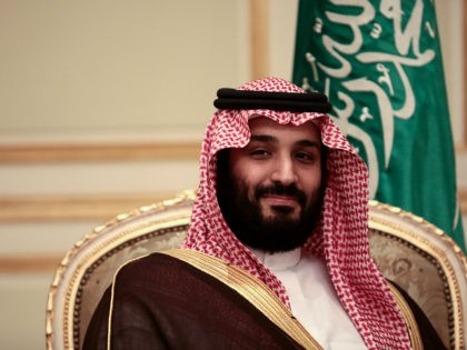 Mohammed bin Salman, Saudi Arabia's deputy crown prince, looks on during a bilateral meeti