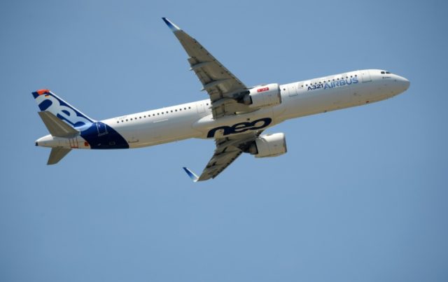 The Airbus A321neo can seat up to 240 passengers and uses more fuel-efficient engines to r