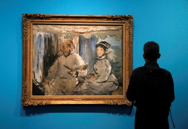 One of the pictures in Claude Monet's private collection is a painting of him and his wife