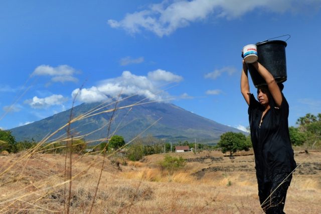 Mount Agung, about 75 kilometres (47 miles) from the Indonesian tourist hub of Kuta, has b