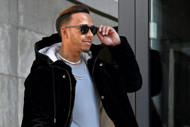 Formula One driver Lewis Hamilton, spotted during a fashion show in Milan, on September 22