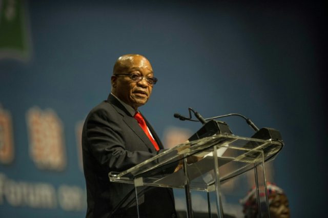 South African president Jacob Zuma is accused of looting state resources and colluding wit