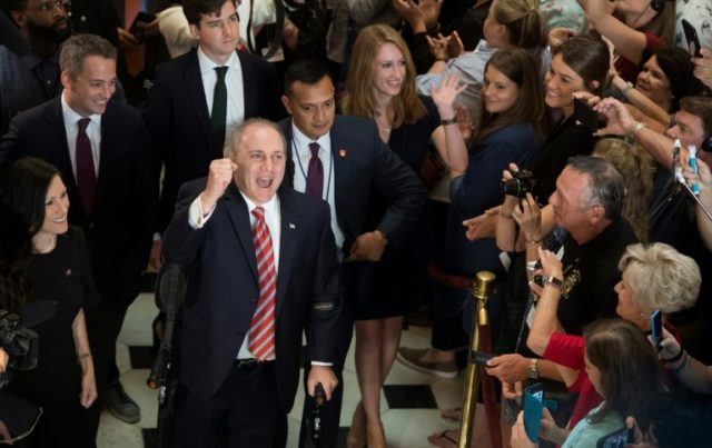 US House Republican Steve Scalise made an emotional return to Congress after being shot an