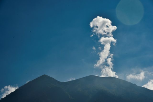 Bali's Mount Agung, 75 kilometres (47 miles) from the resort hub of Kuta, has been shaking