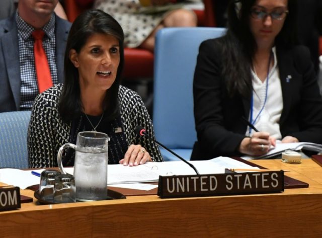 US Ambassador to the United Nations Nikki Haley has voiced Washington's strongest criticis