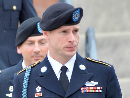 FT. BRAGG, NC - MAY 17: U.S. Army Sgt. Bowe Bergdahl leaves the Ft. Bragg military courthouse with his legal team after a pretrial hearing on May 17, 2016 in Ft. Bragg, North Carolina. Bergdahl faces charges of desertion and endangering troops stemming from his decision to leave his outpost …