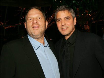 NEW YORK - JANUARY 10: (U.S. TABLOIDS AND HOLLYWOOD REPORTER OUT) (EDITORS NOTE: BEST QUALITY AVAILABLE LOW RES) (L-R) Harvey Weinstein and actor George Clooney attend the 2005 National Board of Review of Motion Pictures Awards reception at Tavern on the Green January 10, 2006 in New York City. (Photo …