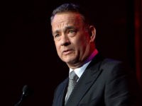 PALM SPRINGS, CA - JANUARY 04: Honoree Tom Hanks accepts the Chairman's award onstage during the 25th annual Palm Springs International Film Festival awards gala at Palm Springs Convention Center on January 4, 2014 in Palm Springs, California. (Photo by Michael Buckner/Getty Images for PSIFF)