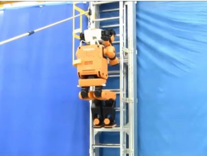 Honda R&D's disaster rescue robot E2-DR ccurrently in the prototype phase