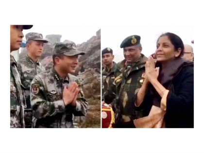 Indian Defense Minister Nirmala Sitharaman waved at Chinese soldiers and taught them how to say "Namaste" during a recent visit to the India-China border amid tensions between the two rival nations.
