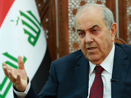 Iraqi Vice President Ayad Allawi speaks during an interview with The Associated Press in B