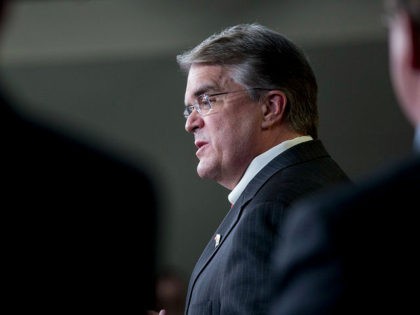 Representative John Culberson, a Republican from Texas, speaks during a news conference on the Department of Homeland Security (DHS) funding bill in Washington, D.C., U.S., on Thursday, Feb. 12, 2015. The DHS is operating under a continuing resolution that expires on Feb 27 with a stalemate over whether the must-pass …