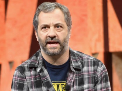 Writer/director Judd Apatow speaks onstage during Vanity Fair New Establishment Summit at