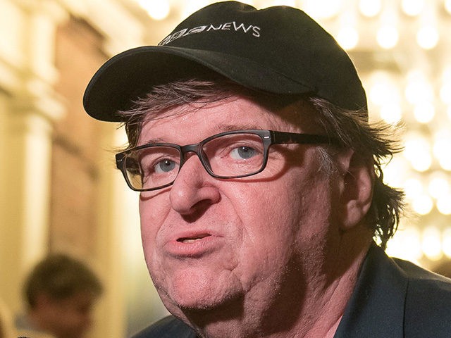 NEW YORK, NY - JULY 28: Academy Award-Winning filmmaker and political icon Michael Moore is interviewed after his broadway debut 'The Terms of My Surrender' on July 28, 2017 in New York City. (Photo by Mike Pont/Getty Images for DKC/O&M)