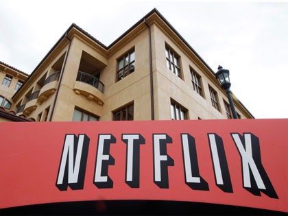 FILE - In this Oct. 10, 2011 file photo, the exterior of Netflix headquarters is seen in L