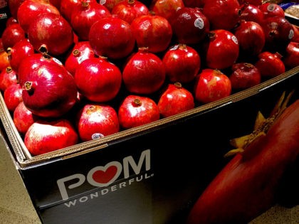 Pomegranates for sale in a grocery store