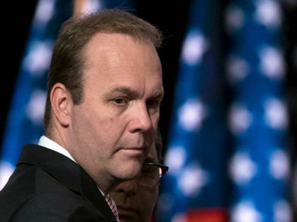In this July 21, 2016 file photo, Rick Gates, campaign aide to Republican presidential candidate Donald Trump, at the Republican National Convention in Cleveland. Trump's former campaign chairman, Paul Manafort, and a former business associate, Rick Gates, have been told to surrender to federal authorities Monday, according to reports and …