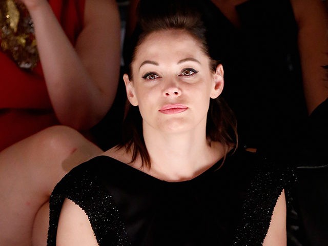 NEW YORK, NY - SEPTEMBER 10: Actress Rose McGowan attends the Alon Livne fashion show duri