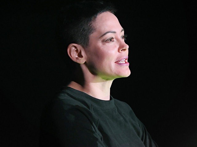 LOS ANGELES, CA - APRIL 09: Actor Rose McGowan speaks onstage at the screening of 'Lady in
