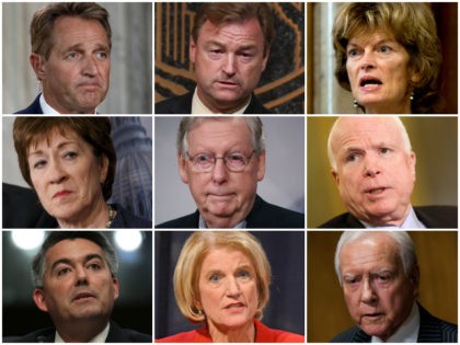 Senate-Unpopulars-Flake-Heller-Murkowski-Collins-McConnell-McCain-Gardner-Capito-Hatch-AP-Getty