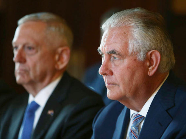 US Secretary of State Rex Tillerson and US Secretary of Defence Jim Mattis participate in