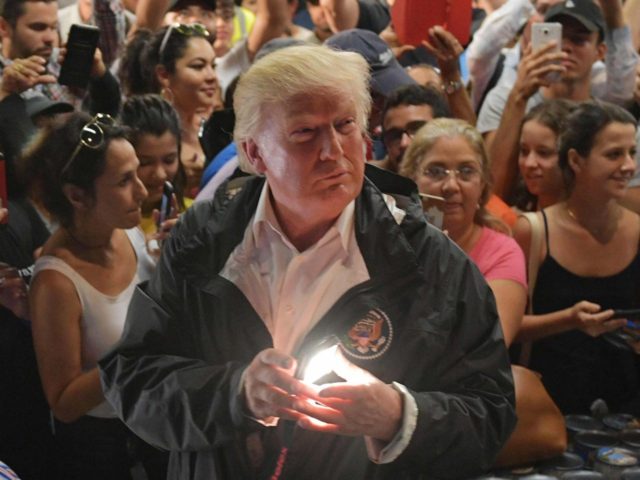 Trump Puerto Rico magic light (Mandel Ngan / AFP / Getty)