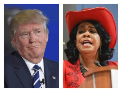 Trump and Rep. Frederica Wilson collage