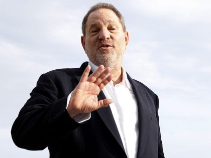 Harvey Weinstein, US film producer and executive producer of the TV series 'War and Peace', poses during a photocall at the MIPCOM audiovisual trade fair in Cannes, southeastern France, on October 5, 2015. Held each year on the French Riviera, the audiovisual trade fair brings together the movers and shakers …