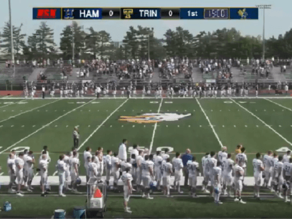 Trinity Football Players, Fans Sing National Anthem When PA System Malfunctions