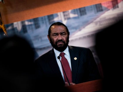 US Representative Al Green, Democrat of Texas, speaks about articles of impeachment for US President Donald Trump during a press conference on Capitol Hill June 7, 2017 in Washington, DC. Green submitted articles of impeachment against Trump Wednesday in the first legislative step for any congressional bid to remove the …