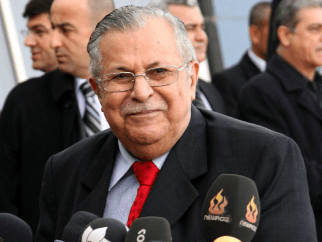 Ex-Iraqi president and Kurdish leader Jalal Talabani, shown here in 2009, has died in Germ