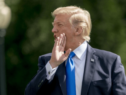 President Donald Trump walks towards Marine One on the South Lawn of the White House in Wa