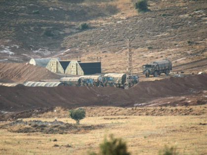 HATAY, TURKEY - OCTOBER 9: Turkish Army's armoured vehicles are seen at Reyhanli border due to the transition to Idlib, de-conflict zone, in Hatay, Turkey on October 9, 2017. (Photo by Burak Milli/Anadolu Agency/Getty Images)