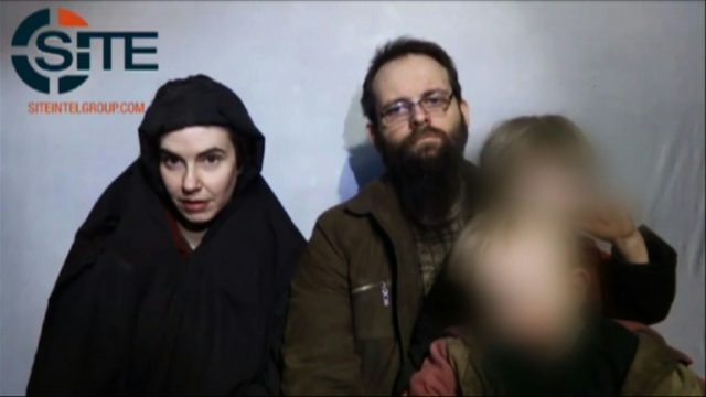 A Site Intelligence Group image shows hostages Caitlan Coleman of the US and her husband J