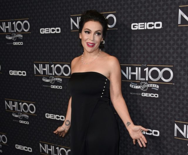 Actress Alyssa Milano, seen here attending a red carpet event in January, touched off a massive outpouring on social media on the subject of sexual assault and harassment