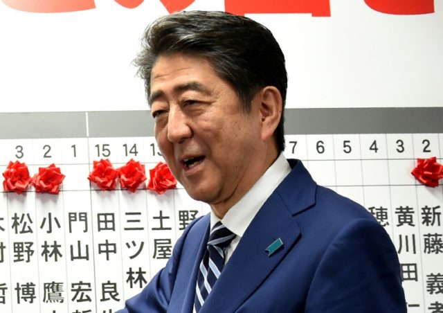 Abe's gamble paid off as he swept to a landslide victory