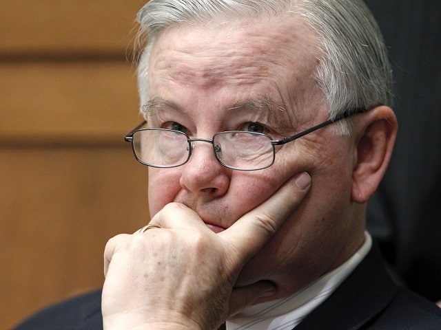 Rep. Joe Barton, R-Texas listens to opening statements from members of Congress, on Capitol Hill in Washington, Thursday, June 17, 2010, prior to BP CEO Tony Hayward testifying before an Energy and Environment subcommittee on Oversight and Investigations hearing on the role of BP in the Deepwater Horizon Explosion and …