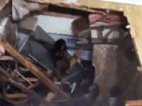 Floor Collapse - Facebook Video Screenshot - Attah Armand Essien Floor collapsed at University of North Texas student apartment complex.