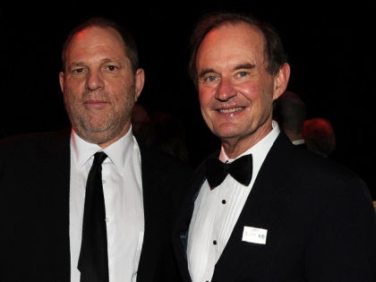 NEW YORK, NY - APRIL 26: Michael Elliot, Harvey Weinstein and David Boies attend the TIME