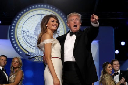 U.S. President Donald Trump dances with first lady Melania Trump during the inaugural Freedom Ball at the Washington Convention Center January 20, 2017 in Washington, DC. (Chip Somodevilla/Getty Images)