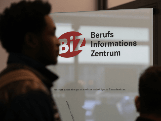 BERLIN, GERMANY - JUNE 08: People arrive at a jobs fair announced specifically for refugee