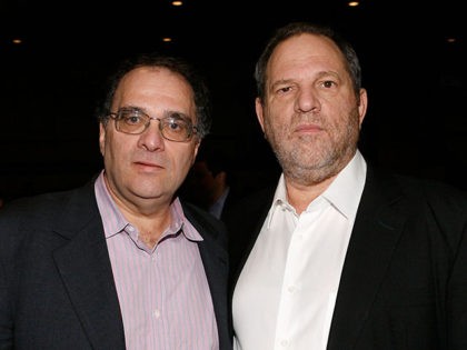 NEW YORK - NOVEMBER 16: Producer Bob Weinstein and producer Harvey Weinstein attends the New York premiere of Dimension Films' 'The Road' at Clearview Chelsea Cinemas on November 16, 2009 in New York City. (Photo by Mark Von Holden/Getty Images for Dimension Films)